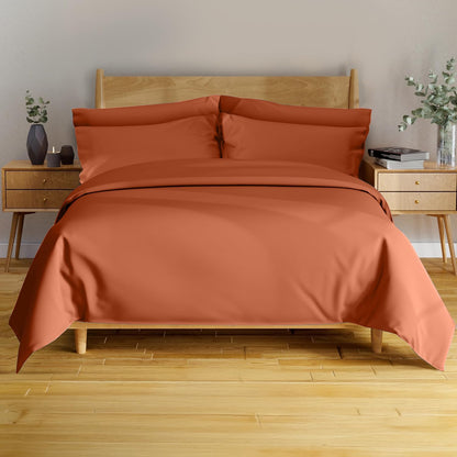 4Pcs - 100% Viscose Derived from Bamboo Sheets Full Size Sheets Set - Super Soft Viscose Bamboo Cooling Sheets for Hot Sleepers - up to 16’’ Deep Pocket - Luxury Series Full Sheet Set (S Gray)