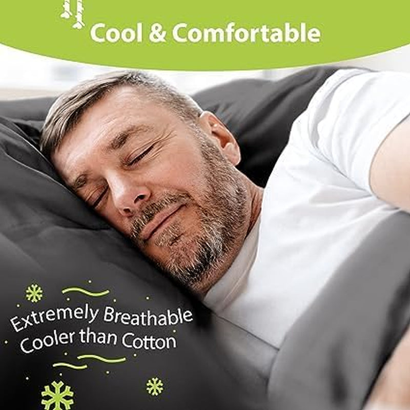 4Pcs - 100% Viscose Derived from Bamboo Sheets Full Size Sheets Set - Super Soft Viscose Bamboo Cooling Sheets for Hot Sleepers - up to 16’’ Deep Pocket - Luxury Series Full Sheet Set (S Gray)