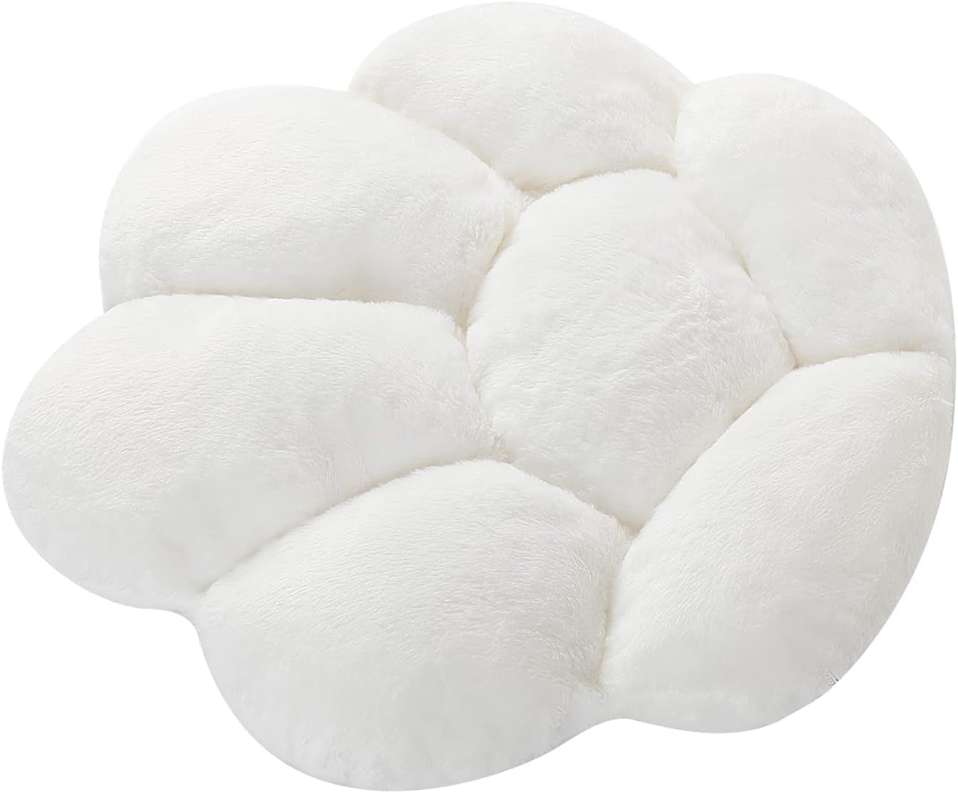 Kawaii Cat Paw Cushion - Adorable 31.4"x27.5" Comfy Chair Pad for Gaming, Office & Home Decor - Soft White Floor Pillow